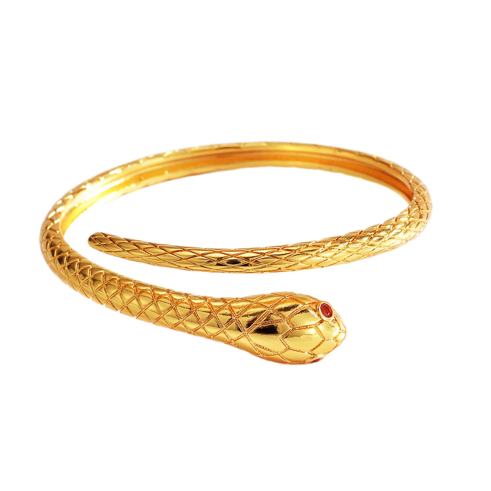 Pulsera de oro de serpiente espiritual dorada de 18k, modelo femenino, pulsera abierta ajustable de serpiente antigua personalizada, día de San Valentín