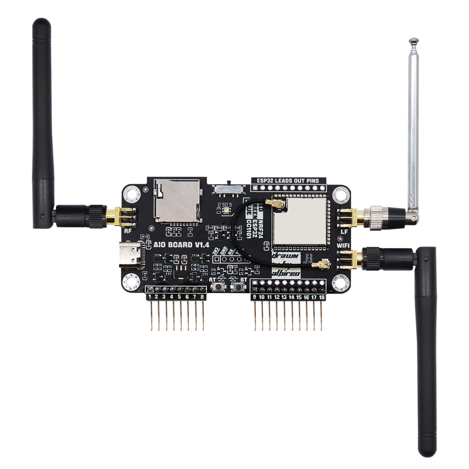 Módulo de modificación Flipper Zero ，AYWHP módulo CC1101 Compatible con NEF Sniffer/Mousejacker