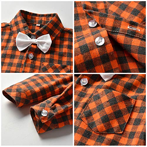 FYMNSI Baby Jongens Formele Pak Peuter Kids Gentleman Lange Mouwen Vlinderdas Shirt Bretels Broek Outfit Voor Bruiloft… - Image 5