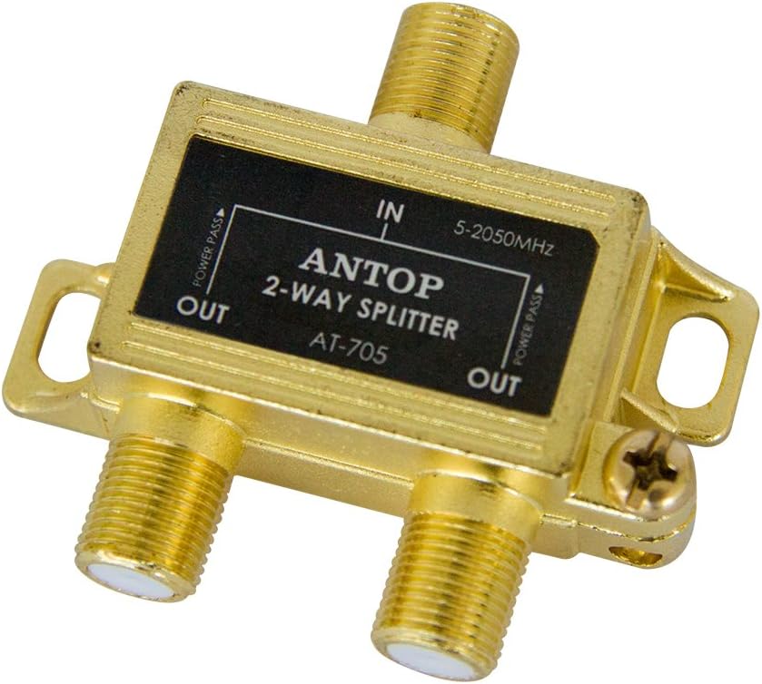 2Way Coaxial Cable Splitter,2GHz52050MHz Range,for TV