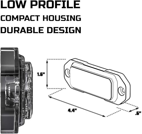 Miniatura 5 de Luz Z-4 Tir estroboscópica, led de emergencia para montaje en superficie, foco de luz de advertencia, ultra delgada, ámbar azul
