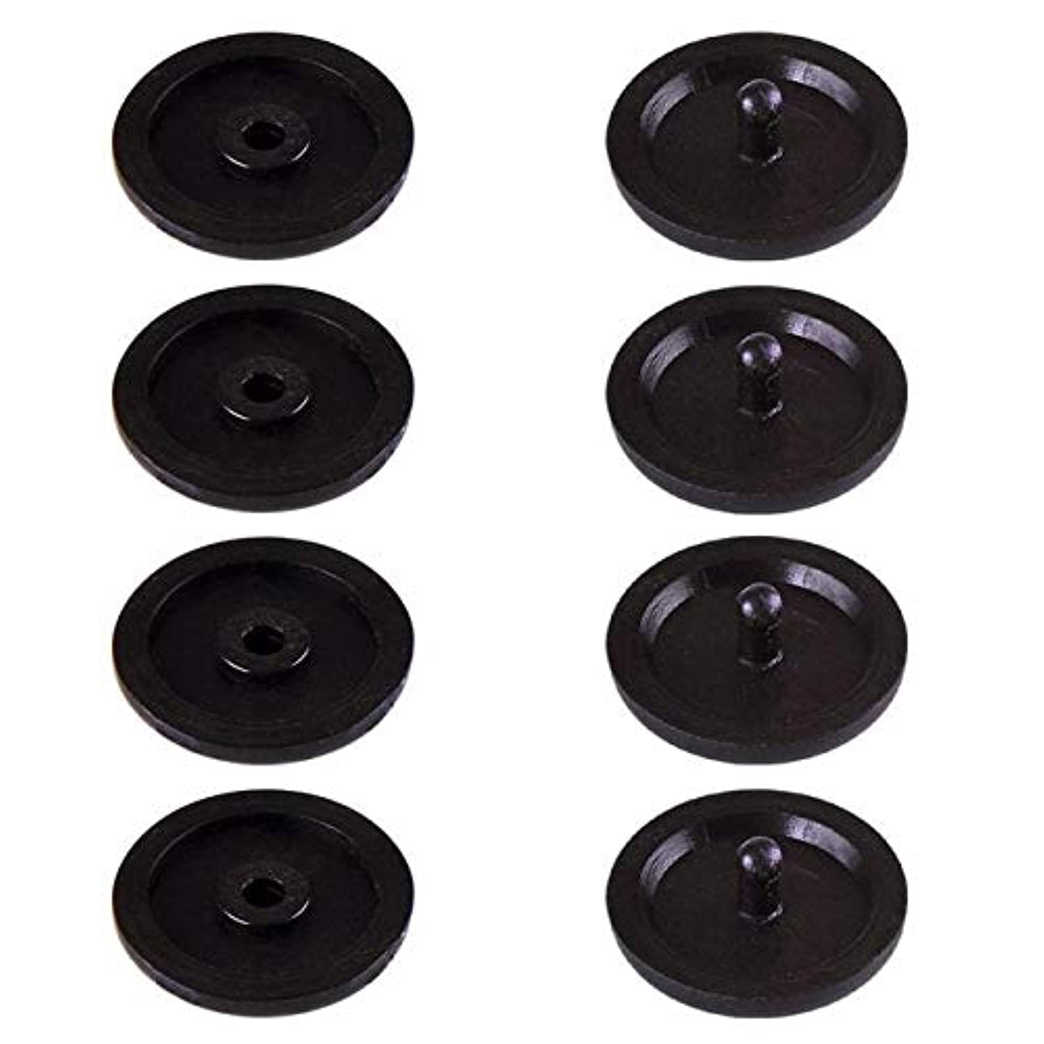 i.Connect Auto Fastener and Clip Retainer Seatbelt Stop Button 277022 - Pack of 4 Pieces (Black)