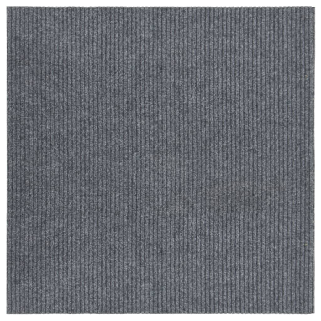 Tapis anti-saleté 100x100 cm gris tapis de couloir salon cuisine poil court moderne