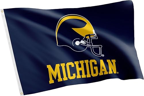 Desert Cactus Bandera de la Universidad de Michigan Wolverines UM U of M Banners 100% poliéster para interiores y exteriores, banderas de 3 x 5 pies