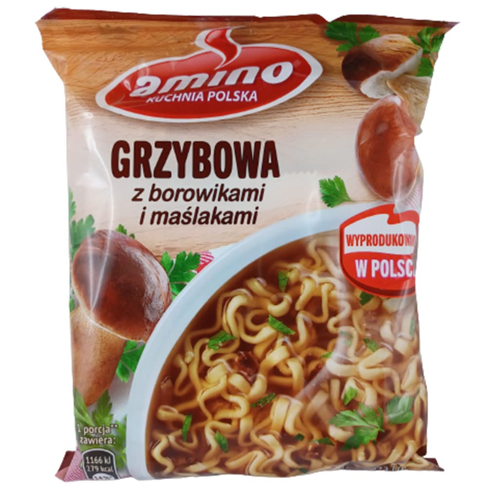 Amino Grzybowa Polnische Instant Nudelsuppe Pilzgeschmack 22er Pack (22 x 57g)