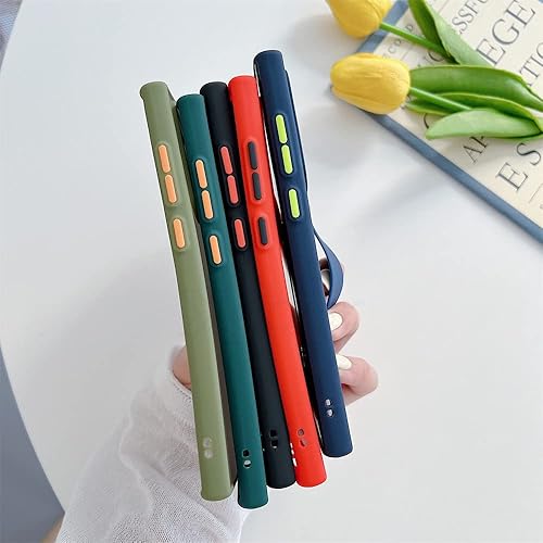Miniatura 5 de Funda translúcida con correa de muñeca para Samsung S23 Ultra S22 S20 S21 Plus FE Note 20 A72 A52 A33 A13 A32 A22 A21S cubierta, verde militar, para
