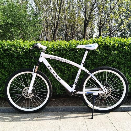 Wmmner Bicicleta de Montaña de 26 Pulgadas con Frenos de Disco de Acero de Alto Carbono, Bicicleta de Velocidad para Hombres Y Mujeres Adultos, Bicicleta Ligera para Estudiantes/a/27 Velocidades