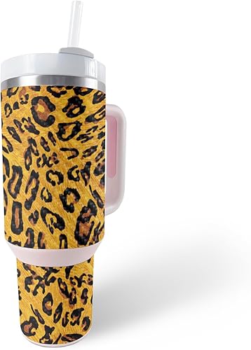 Vista 22 de MightySkins - Funda de fibra de carbono compatible con vaso Stanley The Quencher H2.0 FlowState de 40 onzas, algodón de azúcar, acabado de fibra