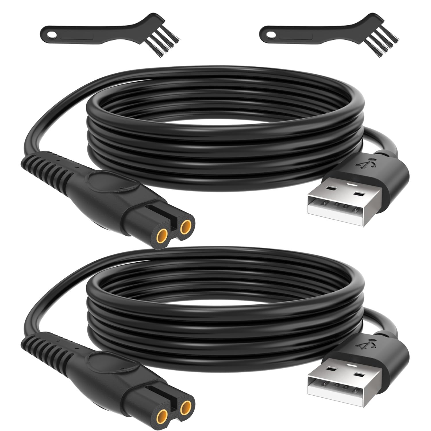 5V USB Charging Cable Compatible with Philips One Blade QP2724 Charger Cord for Phillips Norelco Oneblade 360, QP1924, QP2834, MG5910, Shaver 3600, 3900, 2 Packs Beard Trimmer Power Cord for Travel