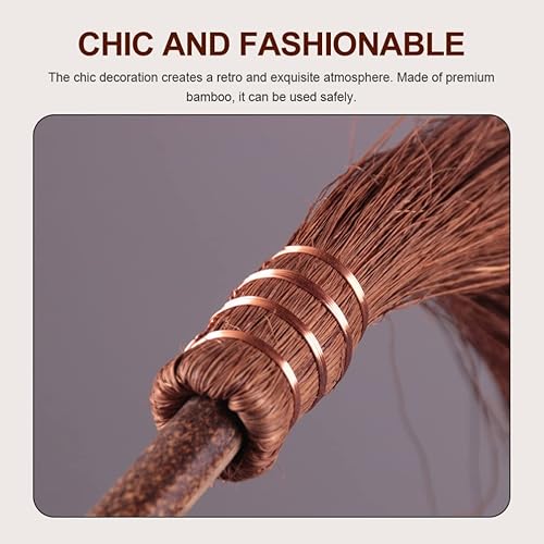 Miniatura 8 de Cabilock Decoración para el hogar, decoración de oficina, Taichi Fuchen, batidor de cola de caballo budista, taoísta, mango de madera, cola de