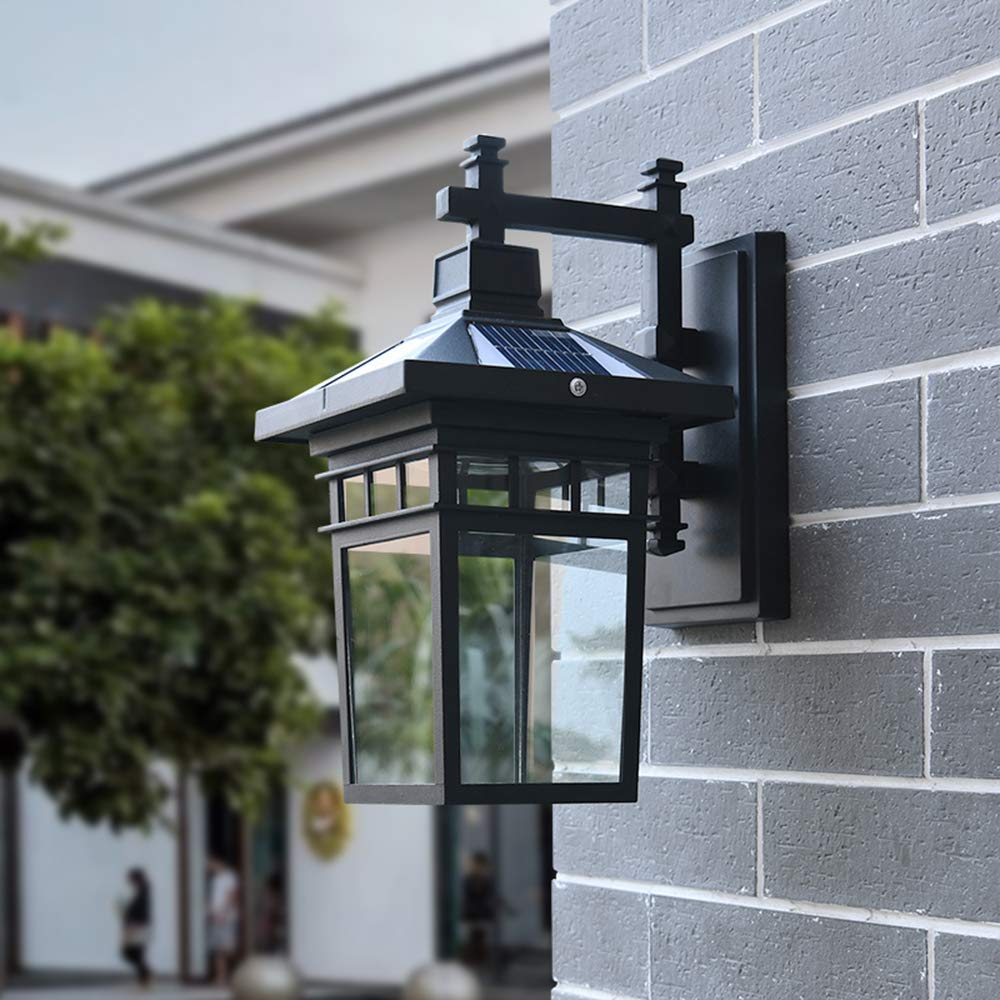 Zewnętrzna lampa ścienna solarna LED wspornik światła wodoodporna IP65 na dziedziniec, balkon, przejście, ogród, krajobraz, oświetlenie dekoracyjne
