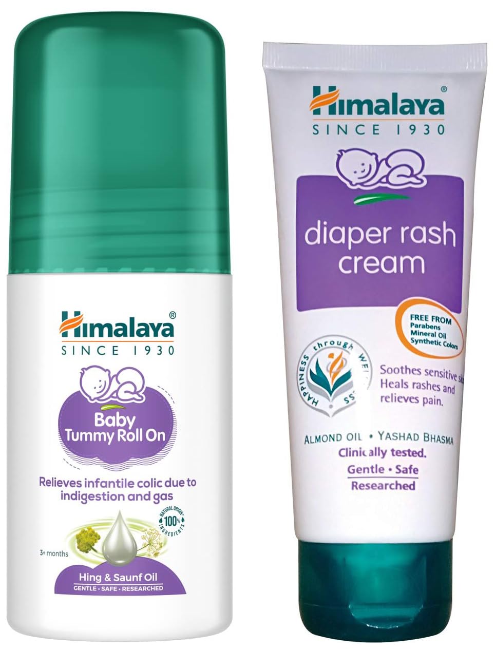 Himalaya Baby Tummy Roll on - 40ml & Himalaya Diaper Rash Cream,100gm-image-42