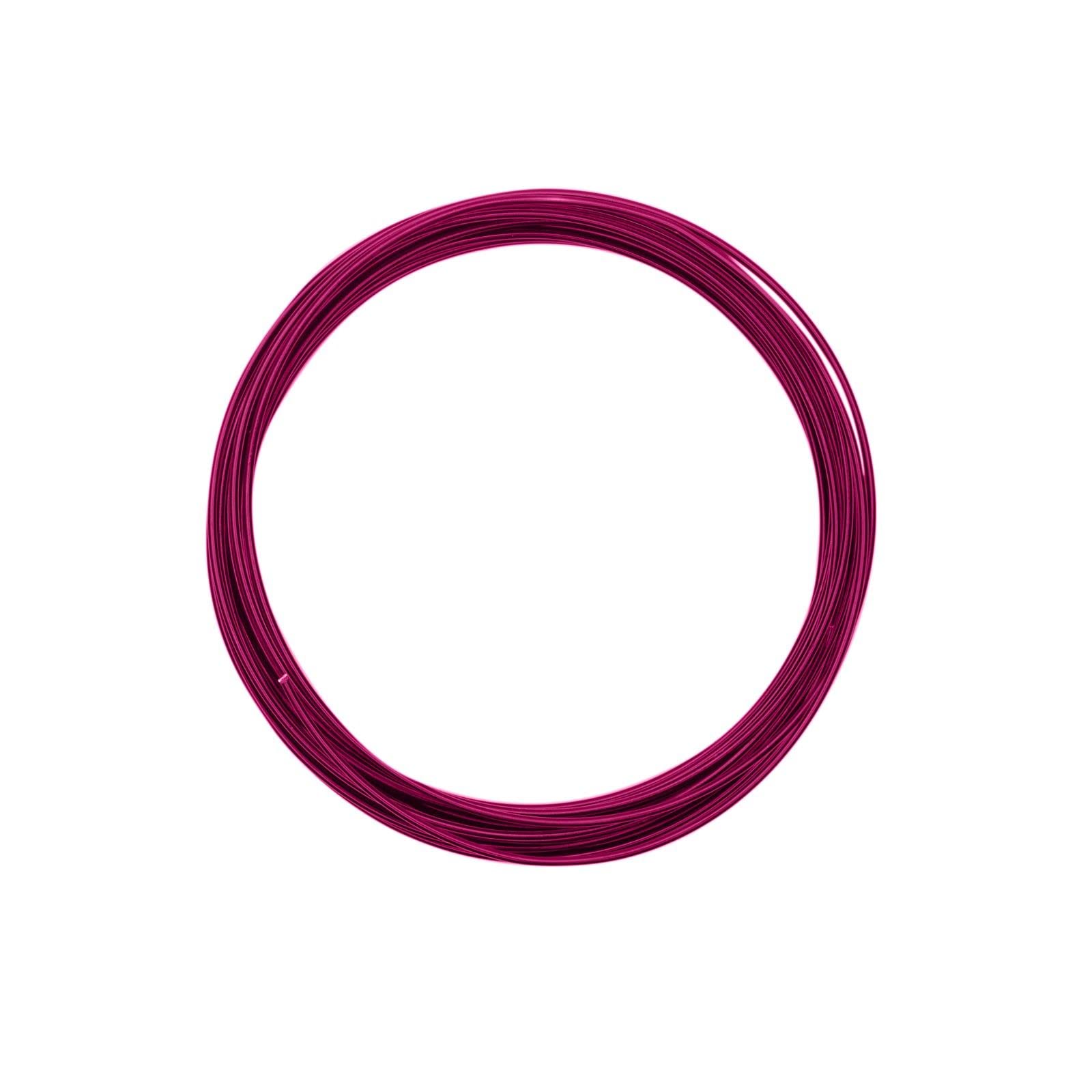 Vaessen Creative Aluminium Craft Wire 16.4 ft (5 m) x 0.06" (1.5 mm) Strong Pink - Flexible Metallic Wire for Crafting, Flower Arranging, Jewellery Making and Modelling