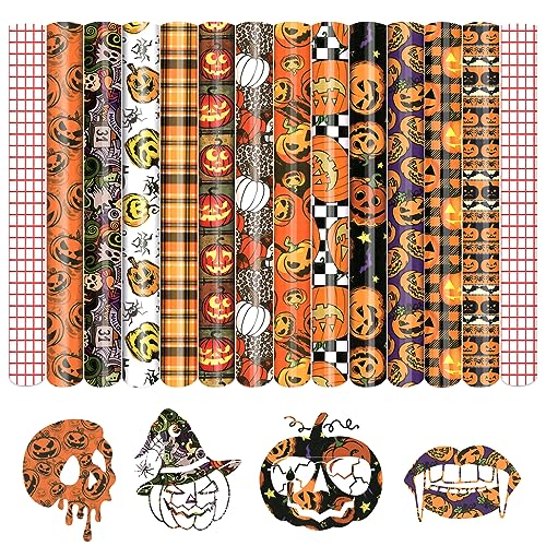 Tintnut Thanksgiving Pumpkin Permanent Vinyl - 12 Sheets 12"x10", Autumn