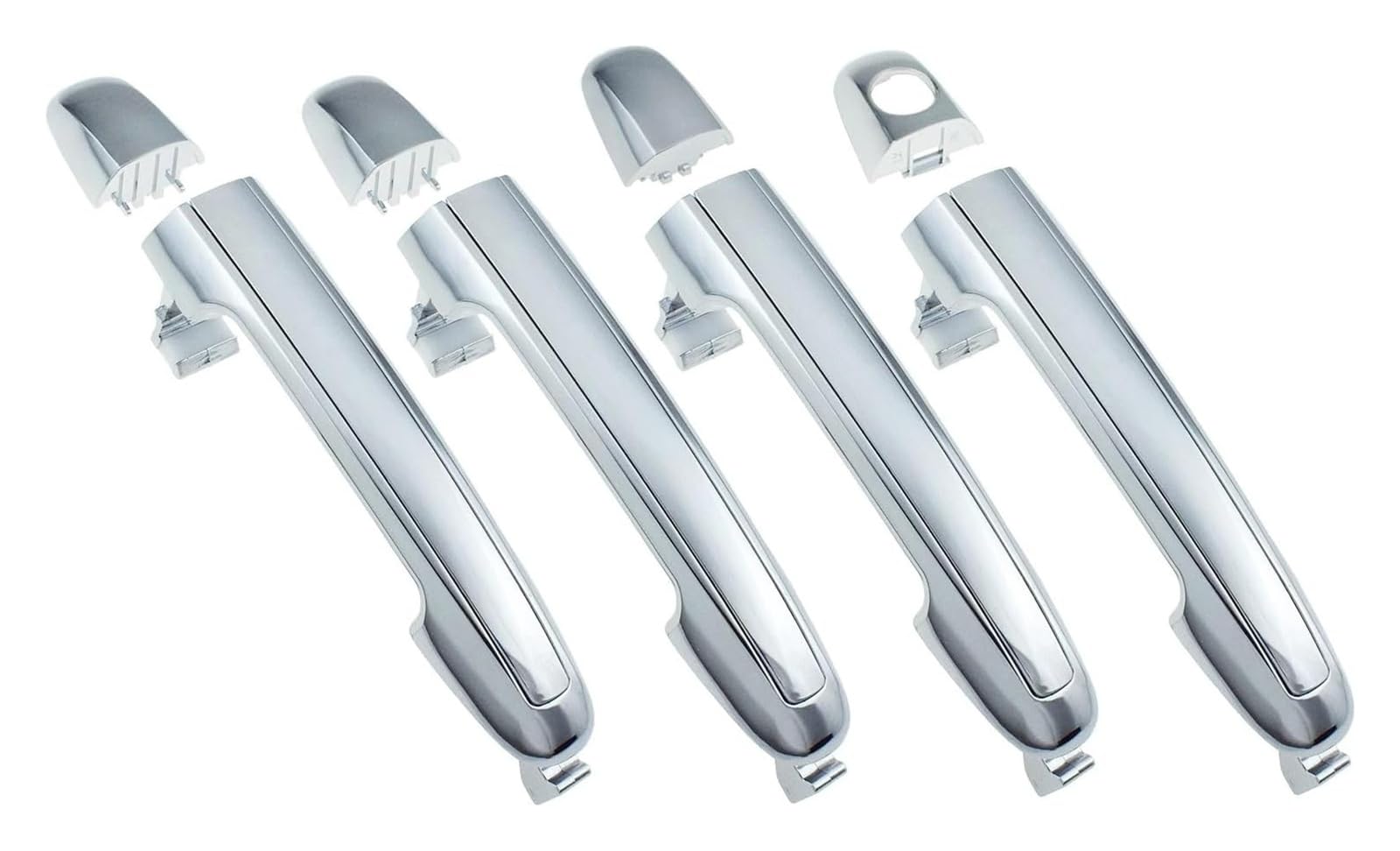 ASDDLLNN Exterior Sliding Door Handle for Hyundai Sonata 2006-2010 Car Exterior Door Handle Outer Repair Front Rear Outside 826513K000(Chrome 4pcs)