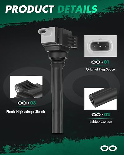 Vista 125 de SCITOO 1 bobinas de encendido con 4 bujías de iridio para Chevrolet 2011-2015 Cruze 1.4L 2016 Cruze Limited 1.4L 2012-2020 Sonic 1.4L 2013-2021 Trax