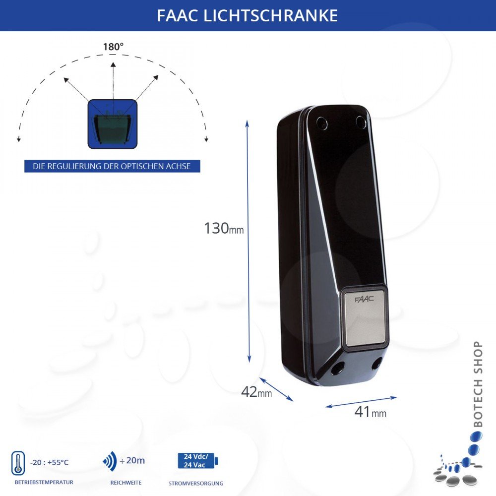 Photocellules FAAC XP20 D (montage apparent)