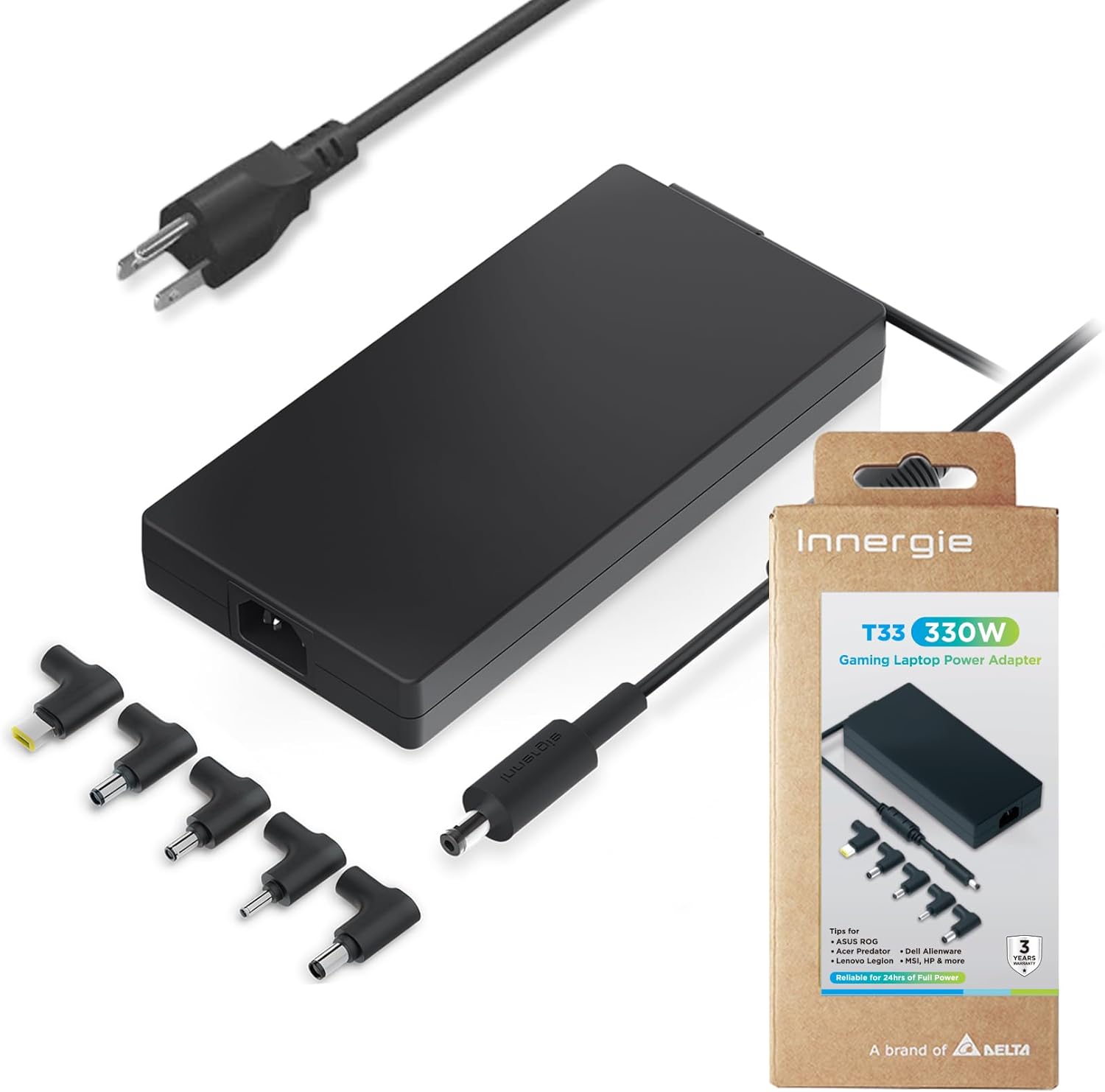 Innergie T33 330W 300W 280W Gaming Laptop Charger Power...