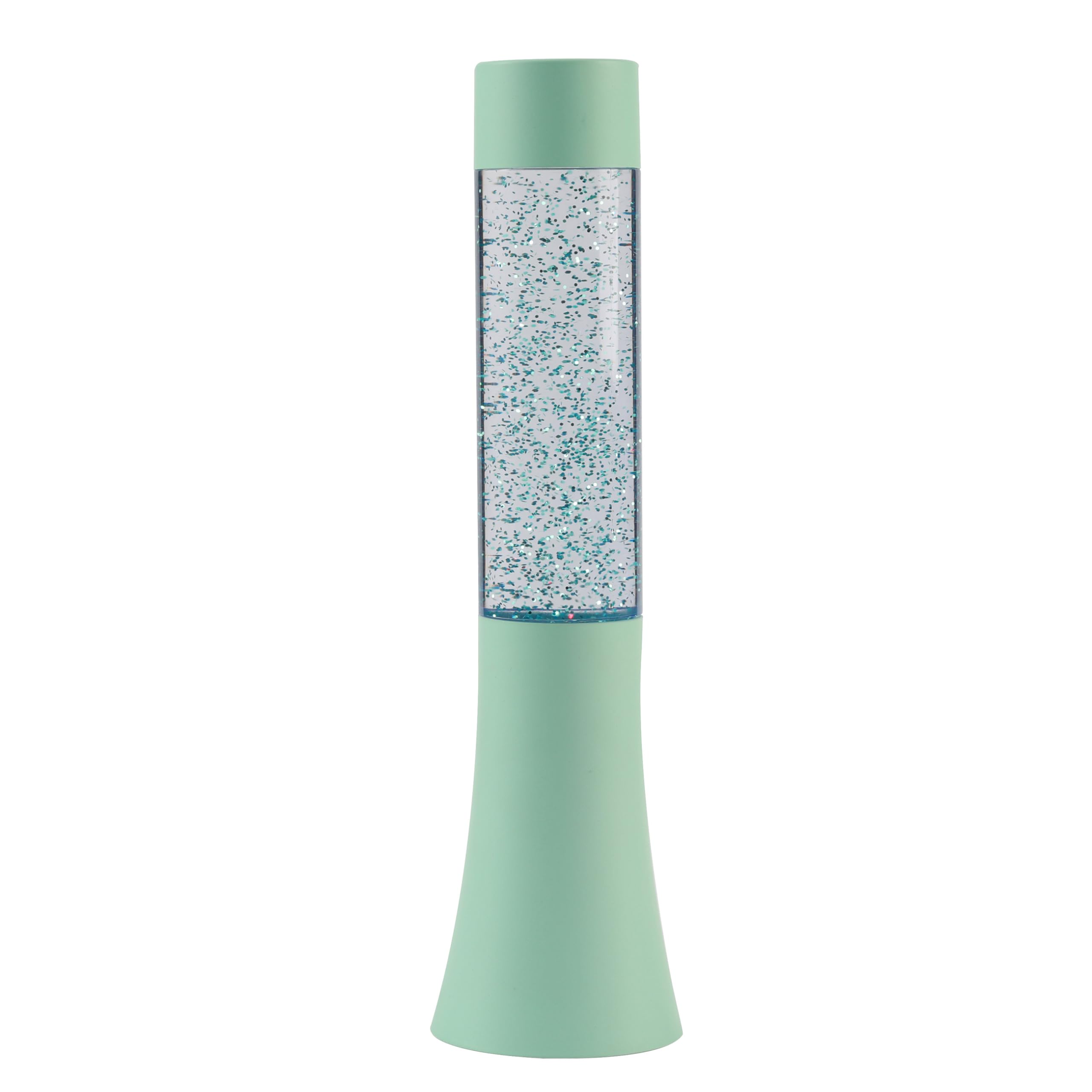 I-Total Pastel Green - Small Lava Led Lamp, Colour Changing Glitter Effect, Coloured Lava Lamp (Pastel Green) - 33.5 Cm