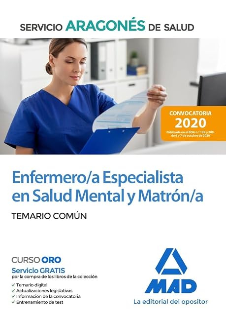 Portada de Enfermero/a Especialista en Salud Mental y Matrón/a del Servicio Aragonés de Salud . Temario común