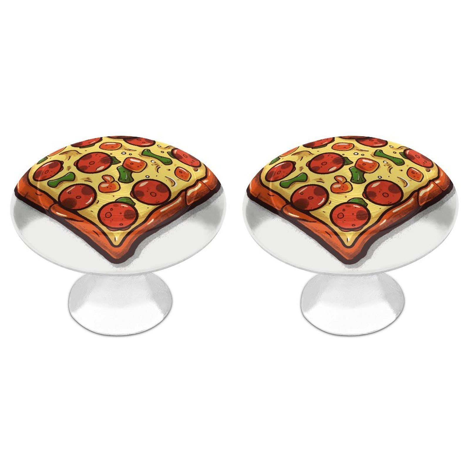 Btcowzrv Style I Love Pizza Heart 2 Pack Cabinet Knobs Drawer Pulls