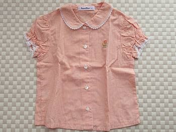 Amazon.co.jp: ファミリア 120サイズ 半袖 ブラウス ボタン