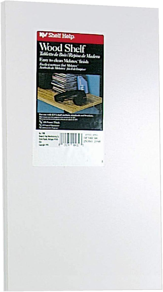 Knape & Vogt All-Purpose White Laminate Shelf