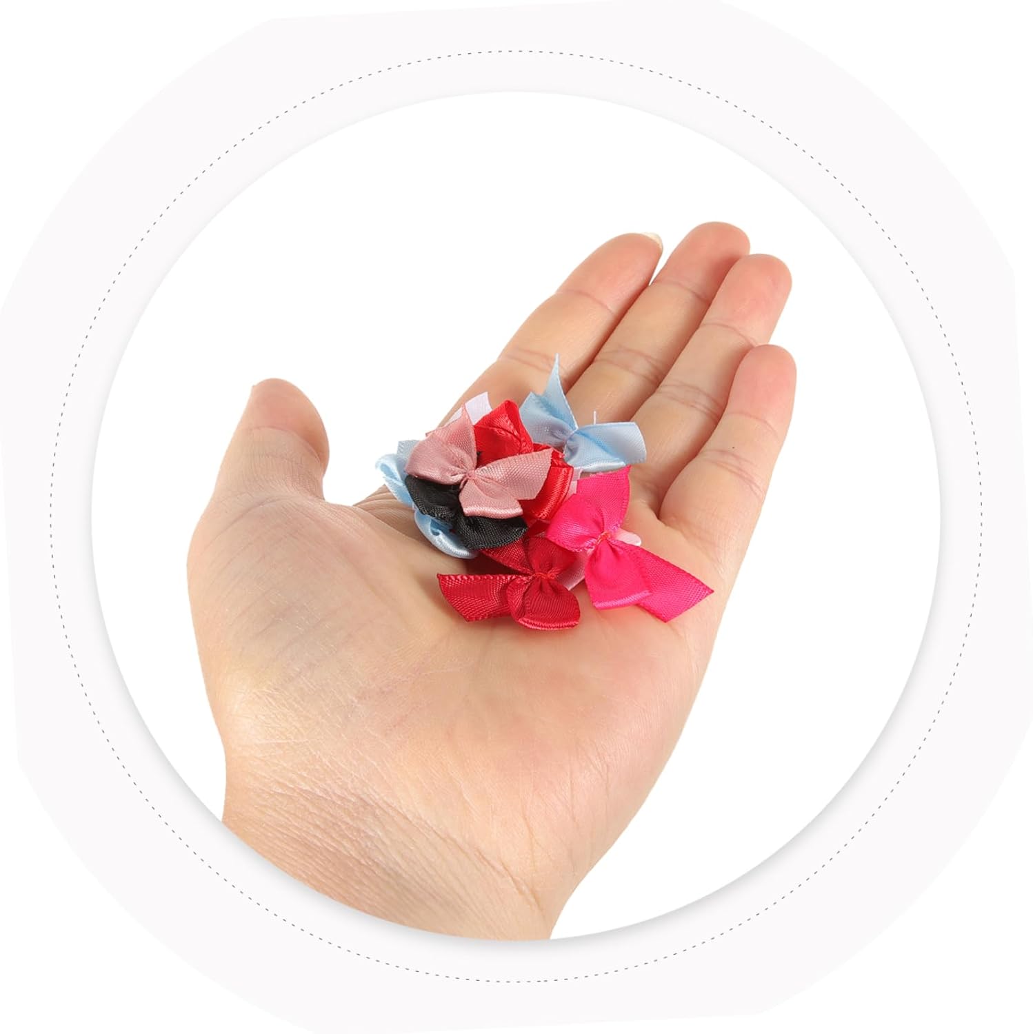 Didiseaon 750pcs Mini Satin Ribbon Bows for Crafts Party Decorations and Wrapping Elegant Bows for Scrapbooking Showers and Sewing Projects