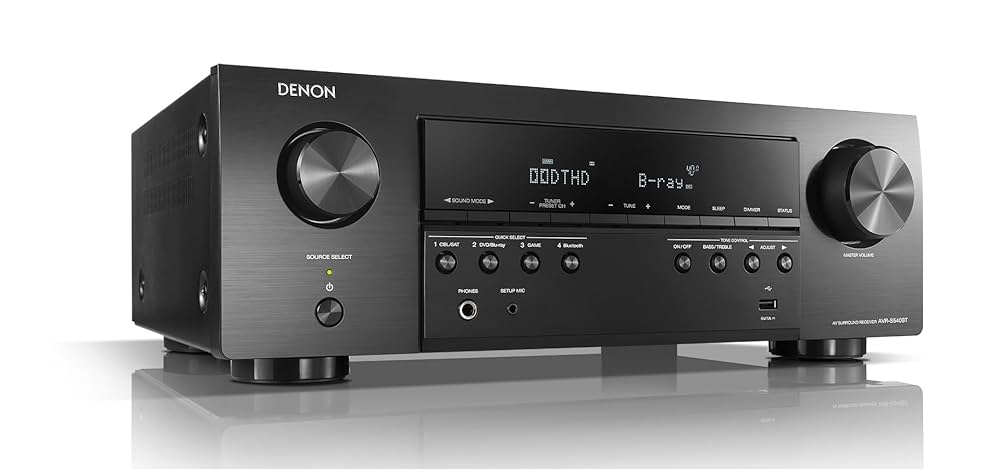 【美品】Denon AVR-S540BT 中古 Denon AVR-S540BT Receiver, 5.2 Channel, 4K Ultra HD Audio