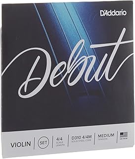 Encordoamento para violino tensão média d'addario bowed debut d310 4