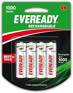 Eveready AA Rechargeable Battery | 1000 Series | Pack of 4 | Durable & Cost Effective | Low Discharge Mechanism | Ideal fo... Price In India