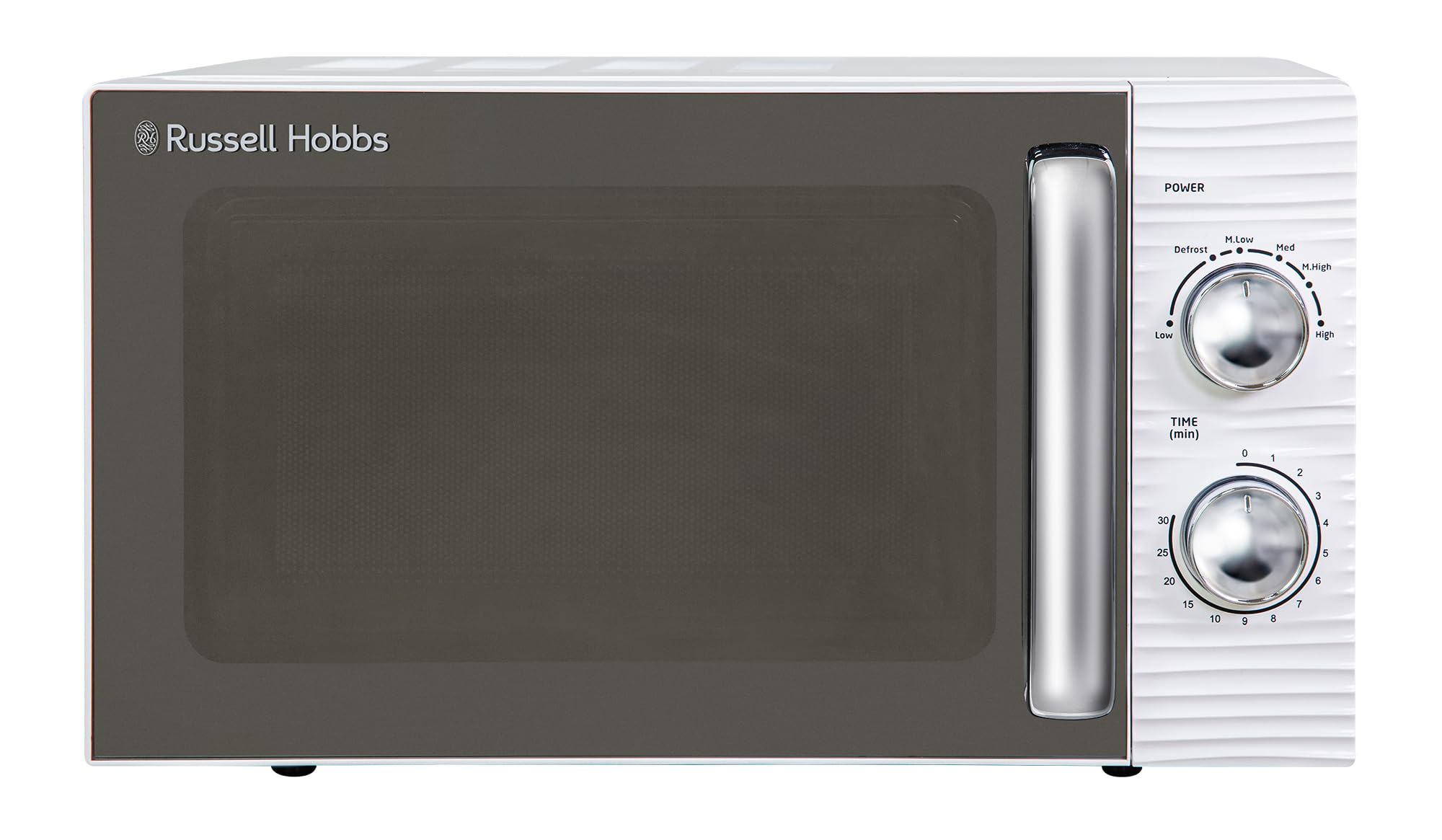 Russell Hobbs RHM1731 Inspire Solo Mikrowelle, 17 Liter, 700W, Weiß, mit 5 Leistungsstufen, Timer, Auftaufunktion, Leicht zu Reinigen