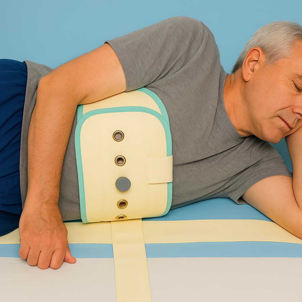 Cinturón de Sujeción Abdominal para Cama con Cierre Magnético - Prevención de Caídas en Pacientes - Talla Única - Ajustable y Seguro