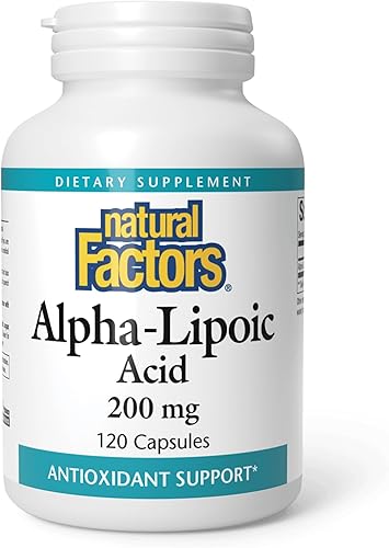 Miniatura 9 de Natural Factors Alpha-lipoic Acid 200mg Capsules, 60-Count