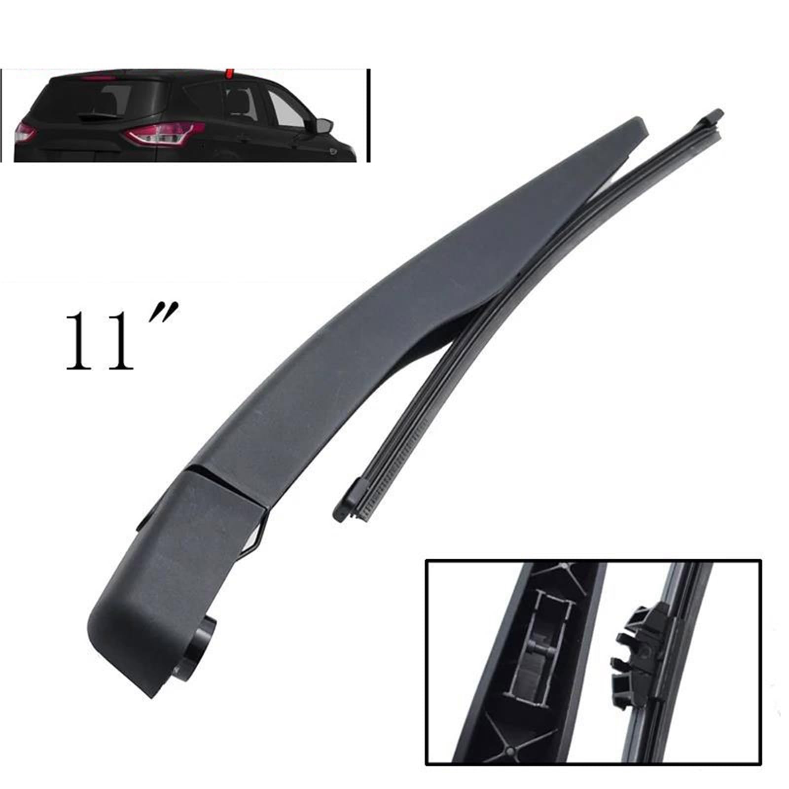 Kit Set Braccio E Spazzola Tergicristallo Posteriore da 11" per Ford per Kuga per Escape 13-19 Parabrezza Parabrezza Portellone Posteriore Finestrino Spazzola Antipioggia Tergicristallo