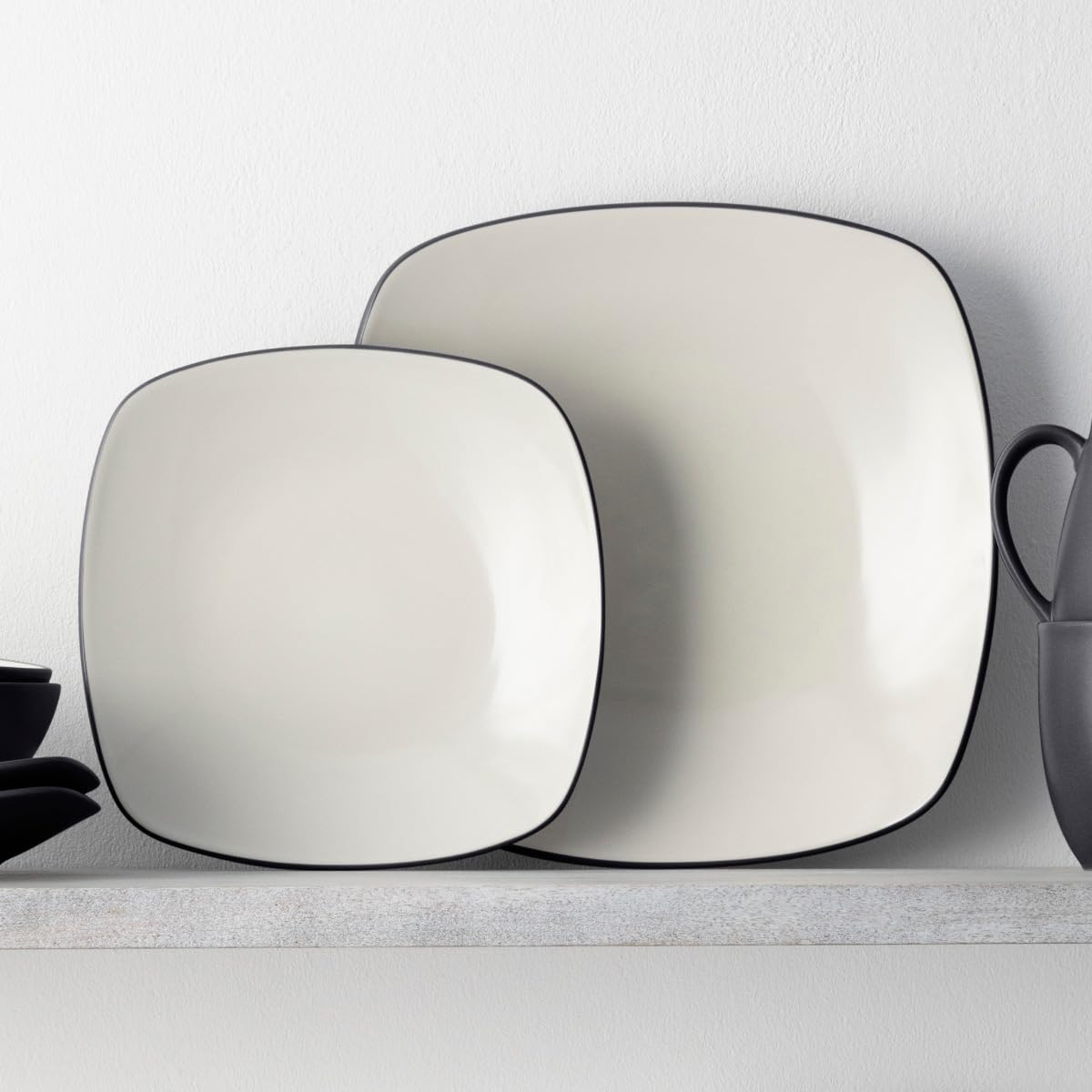 Amazon.com | Noritake Colorwave Graphite 4-Piece Square Place
