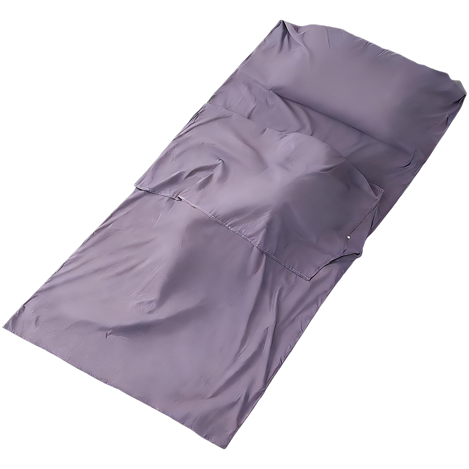 Saco de dormir de viaje, sábana de higiene personal antisuciedad para adultos, ligero, portátil, para hotel, camping, microfibra de secado rápido, color azul gema, 45.3 x 82.7 pulgadas