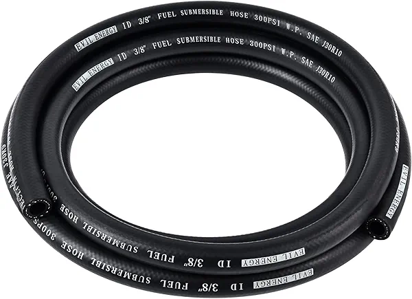 EVIL ENERGY 3/8" Submersible Fuel Hose E85 In Tank Line SAE 30R10 For Automotive Fuel Systems 5FT 300PSI