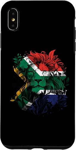 Funda para iPhone XS Max con bandera sudafricana vintage león de Sudáfrica Pride Leeu