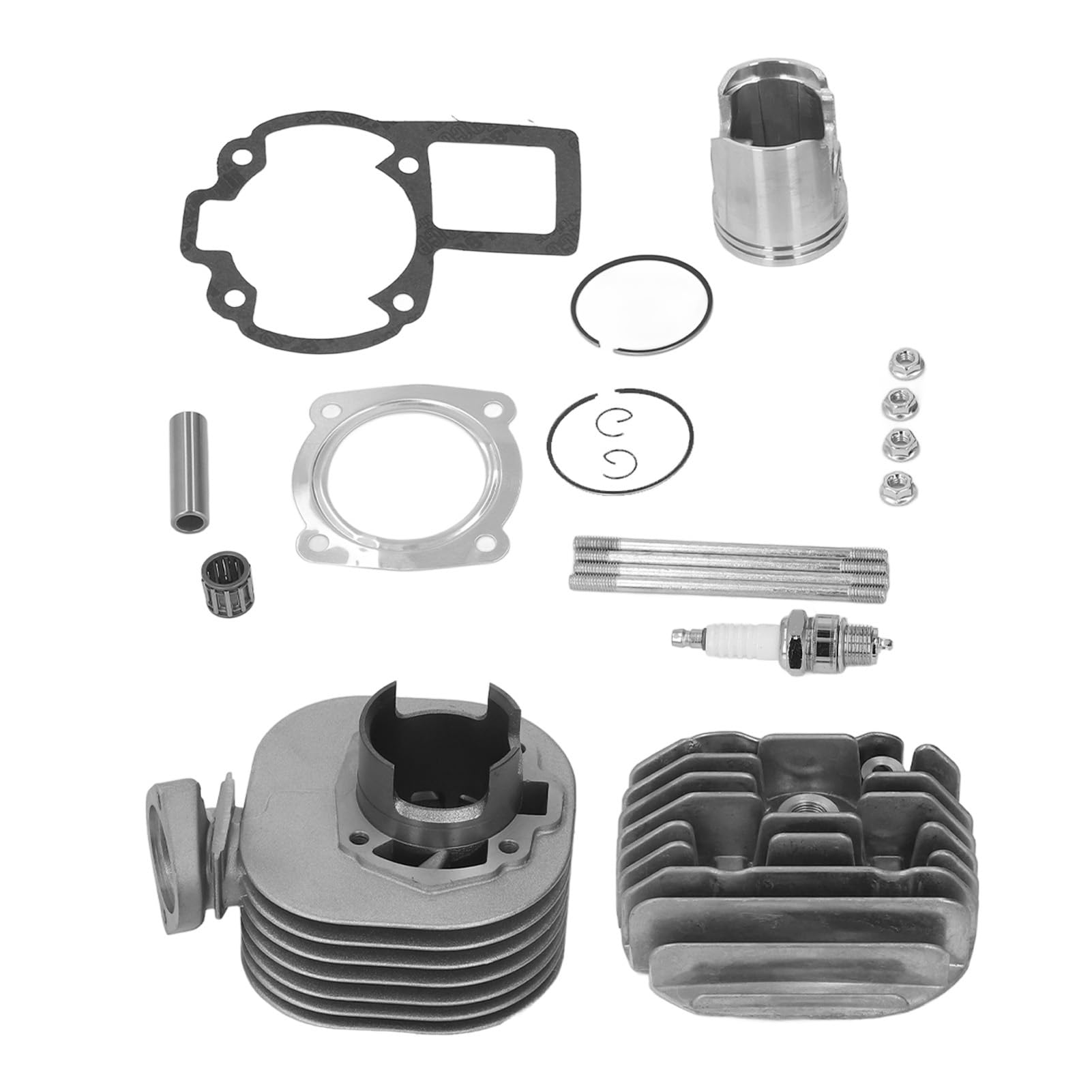 Cocoarm Kit estremità Superiore Anello Guarnizione Testa Pistone Cilindro da 50 Mm, Lega di Alluminio, Ricambio per Quadsport LT 80 LT80 1987-2006, Prestazioni Affidabili e Facile Installazione