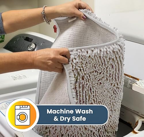 Vista 57 de Muddy Mat® - Tapete de microfibra superabsorbente para mascotas, antideslizante y lavable, de felpilla, secado rápido, para entrada