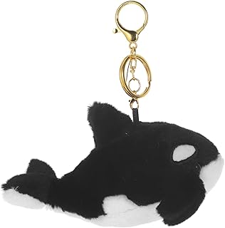 [PACKOVE] ぬいぐるみ素材のシャチキーホルダー 可愛いクジラペンダント バッグ用チャーム 丈夫な綿製 手作りに