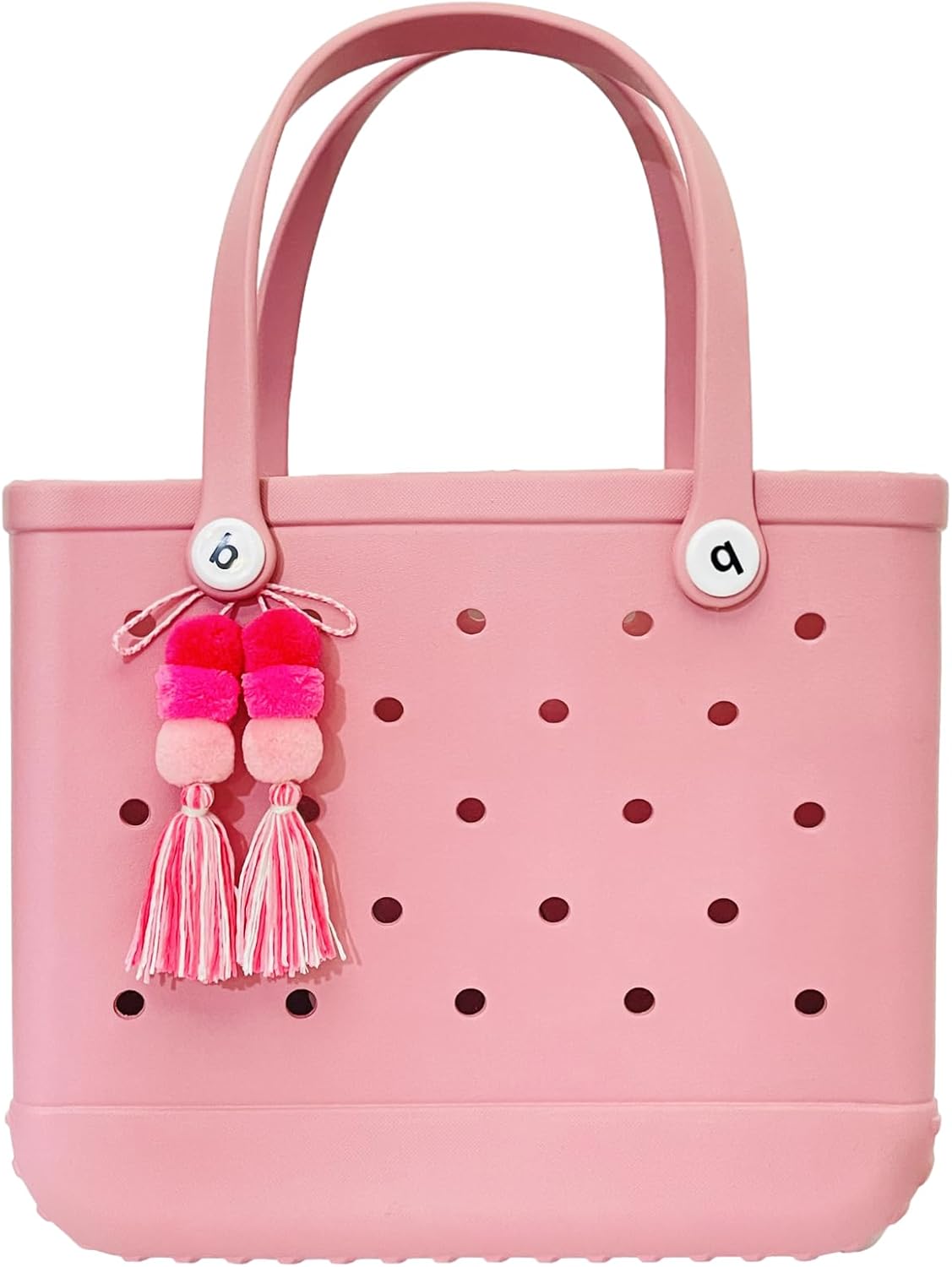 QTMY Pom Pom Tassel Charms for Bogg Bag Accessories Rubber