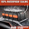 Car Rooftop Cargo Carrier Bag, 21 Cubic Feet 100% Waterproof Heavy Duty 840D Car Roof Bag for All Vehicle with/Without Racks - Anti-Slip Mat, 6 Door Hooks, Storage Bags, 2 Extra Straps, Luggage Lock