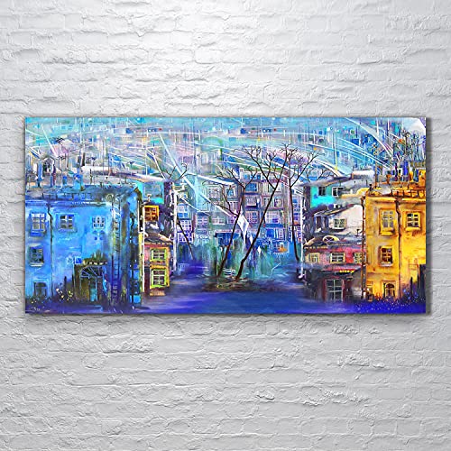 Photo acryl salon de prestige city architecture 120x60cm finition premium