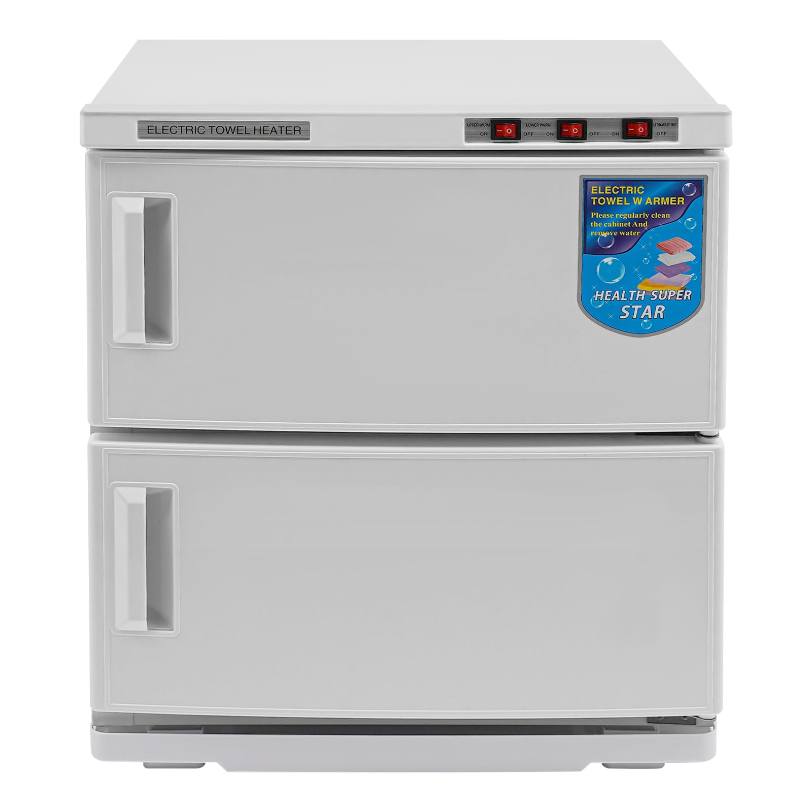 50L 2 Stufiger Handtuchwärmer, 360°-Heizfunktion, Handtuchwärmer mit UV-Lampe, 70°C ±10°C, für Kosmetikstudio, Spa, Hotel und Zuhause (Weiß)