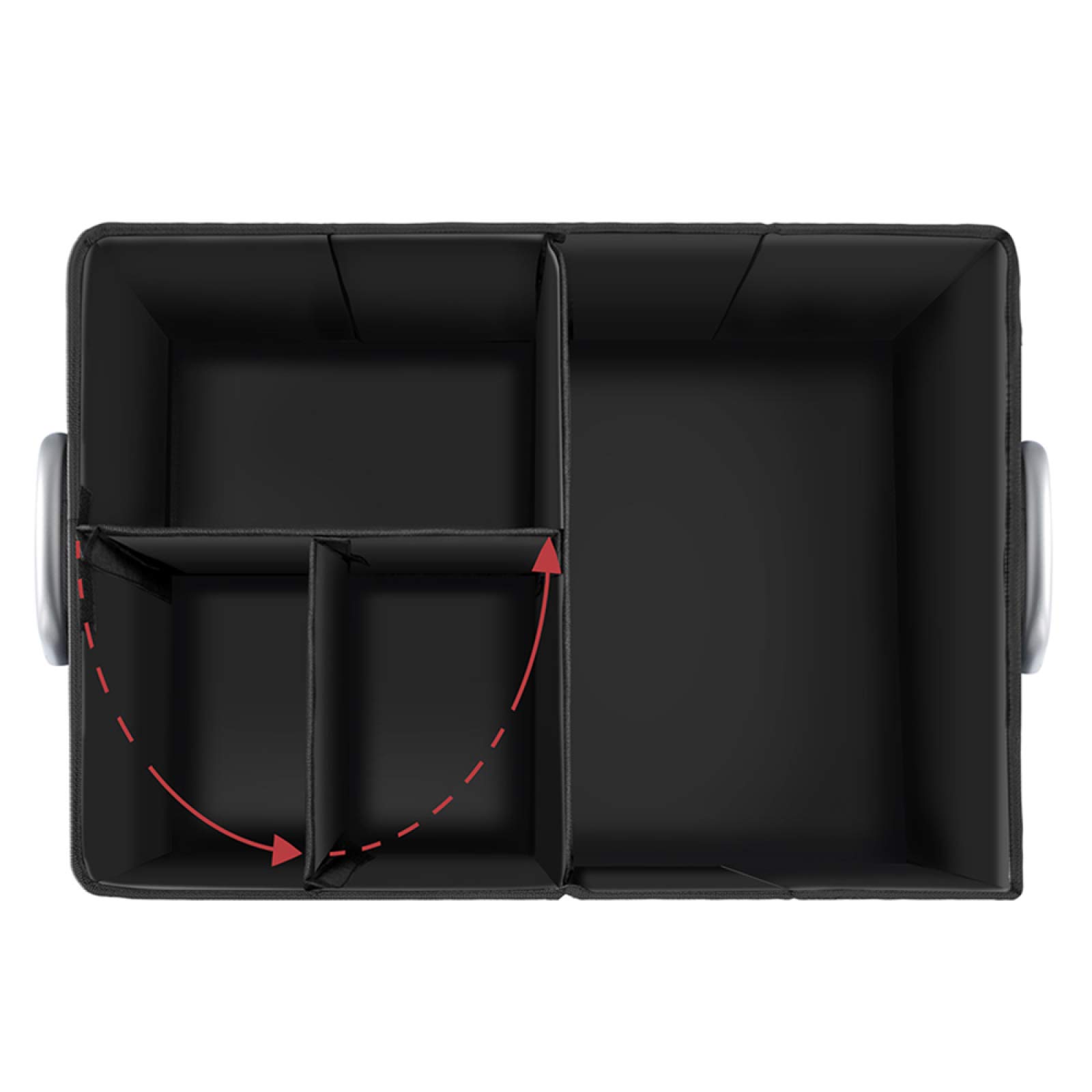 Bolsas Organizadoras para Maletero De Coche Alta Capacidad Plegable Organizadores De Maletero Impermeables Caja De Almacenamiento para Vehículos De Viaje Volumen 60l,Black