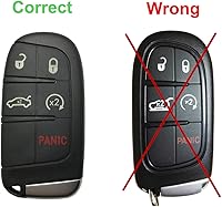 Vista 3 de J-ACCES - Funda para llavero para Jeep Grand Cherokee Dodge Challenger Charger Dart Durango Journey Chrysler 300