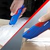 WorkPro WP213010 Automatic Retractable Retouching Utility Knife with Belt Strap Hook + 3 Replacement Knives