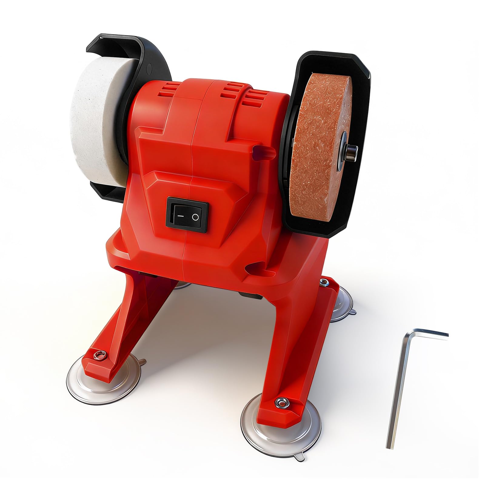 Mini Electric Belt Sander for Milwaukee 18V, Cordless Belt Sanding Machine Bench Grinder Buffer Polisher with Grinding Polishing Wheel for Wood Metal Aluminum Processing